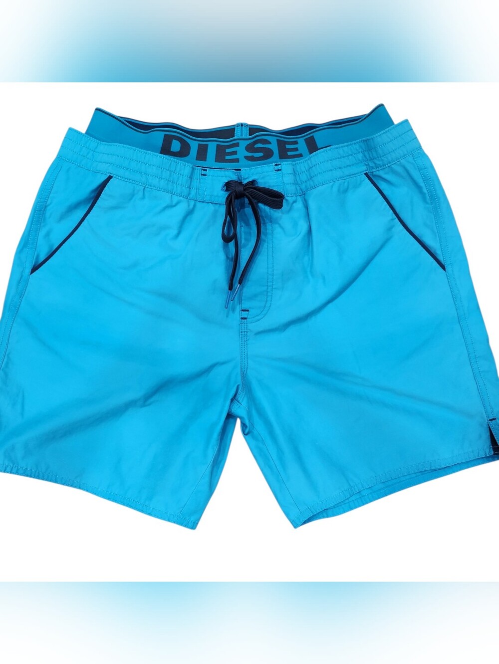 Mens DIESEL swim Trunks Size MED bright Blue